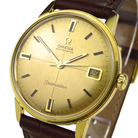 omega seamaster automatic vintage gold|omega seamaster vintage gold plated.